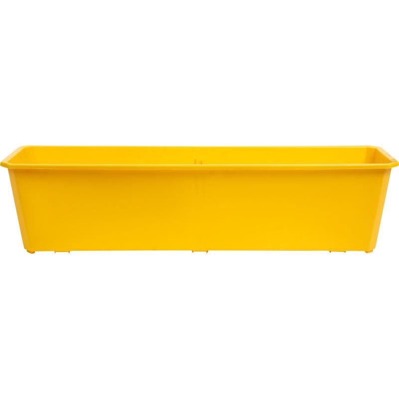 Ящик балконный Idiland 60x17x15 см пластик цвет жёлтый