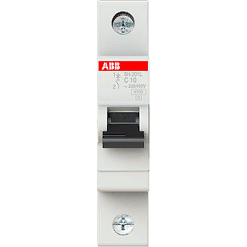 Автоматический выключатель ABB SH201L 1P C10 А 4.5 кА 2CDS241001R0104