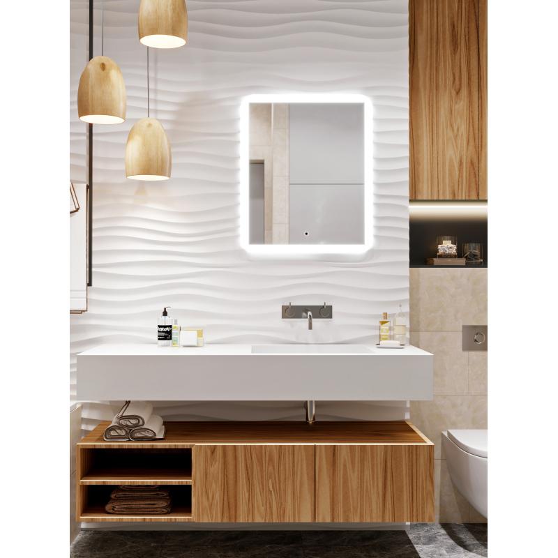 Зеркало для ванной Omega Glass Лион SD61 с подсветкой 50x60 см прямоугольное