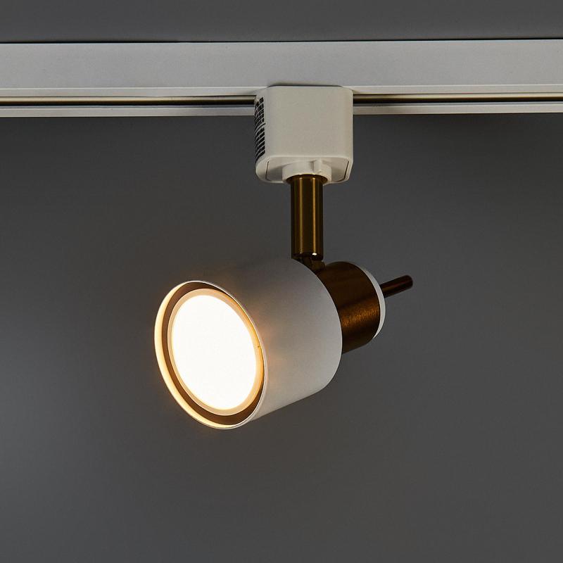 Трековый светильник Arte Lamp Almach со сменной лампой GU10 50 Вт, 2 м², цвет белый