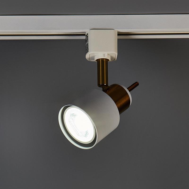 Трековый светильник Arte Lamp Almach со сменной лампой GU10 50 Вт, 2 м², цвет белый