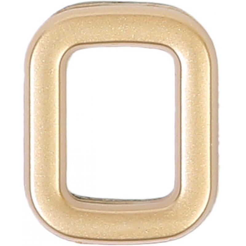 Цифра «0» самоклеящаяся 40х32 мм пластик цвет матовое золото