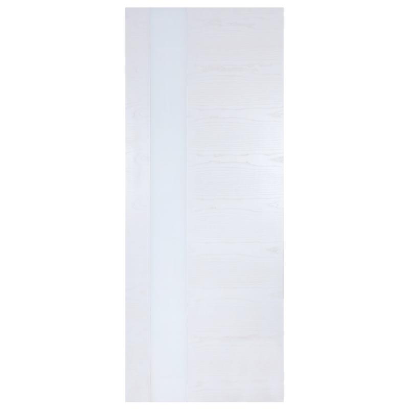 Дверь межкомнатная Модерн остеклённая шпон натуральный цвет белый ясень 70x200 см (с замком и петлями)