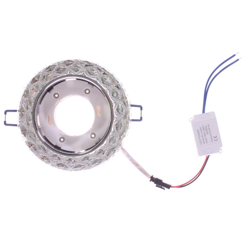 Светильник Эра с белой подсветкой GX53, металл, цвет прозрачный