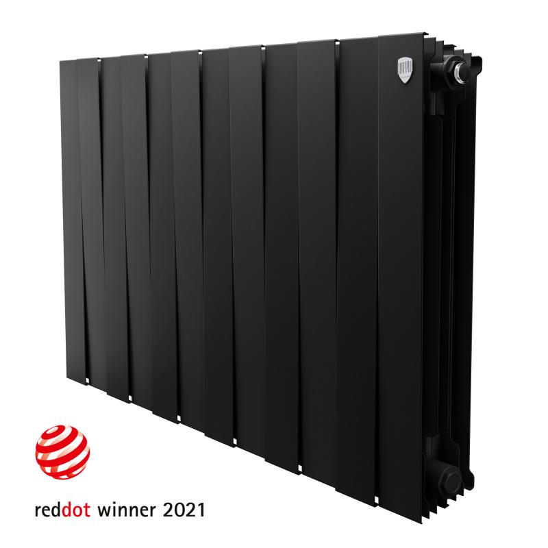 Радиатор Royal Thermo Pianoforte 500/100 биметалл 12 секций боковое подключение цвет черный