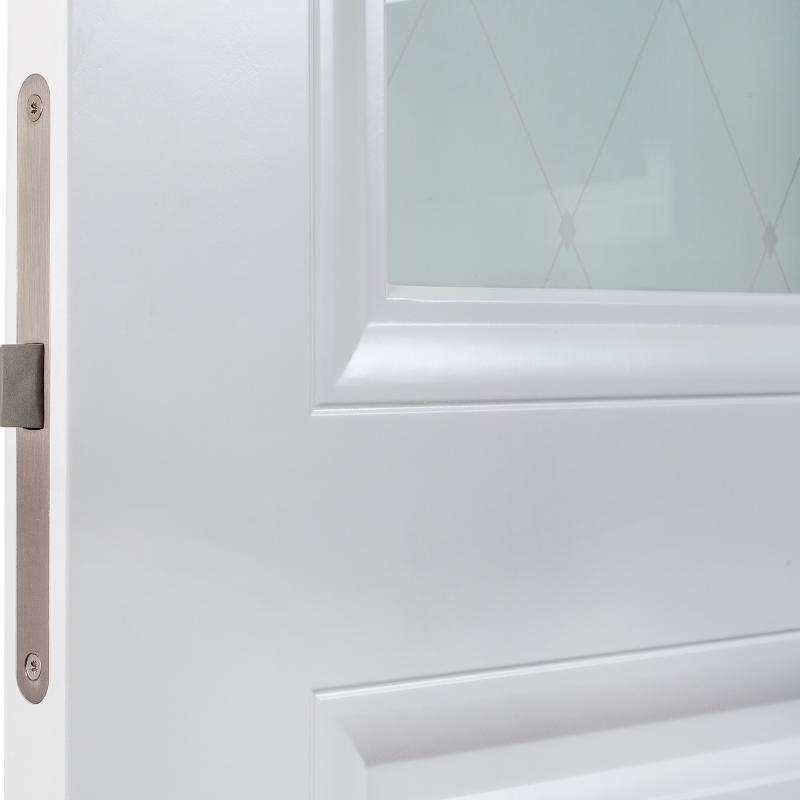 Дверь межкомнатная Стелла остеклённая эмаль цвет белый 70x200 см (с замком и петлями)