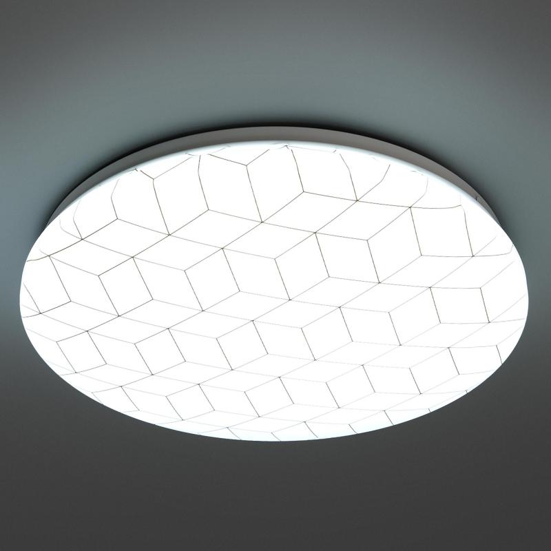 Светильник настенно-потолочный светодиодный Mosaic 13 м² холодный белый свет цвет белый