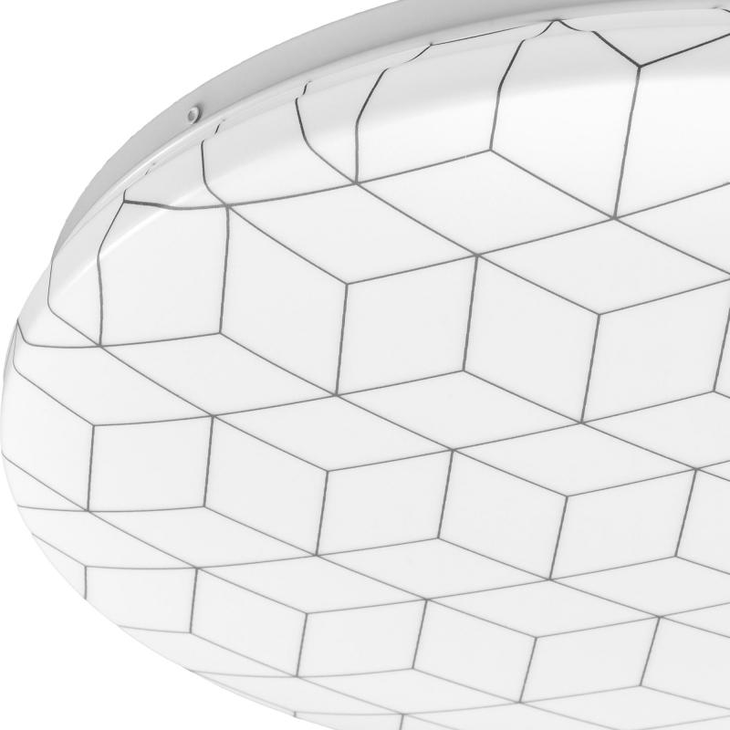 Жарықшам қабырғалық-төбелік жарықдиодты Mosaic 13 м² суық ақ жарық түсі ақ