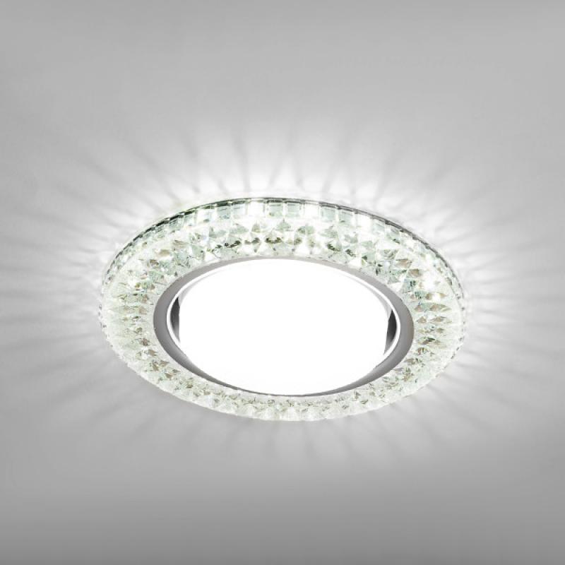Светильник точечный встраиваемый Italmac Emilia с LED-подсветкой под отверстие 85 мм, 5 м², цвет прозрачный