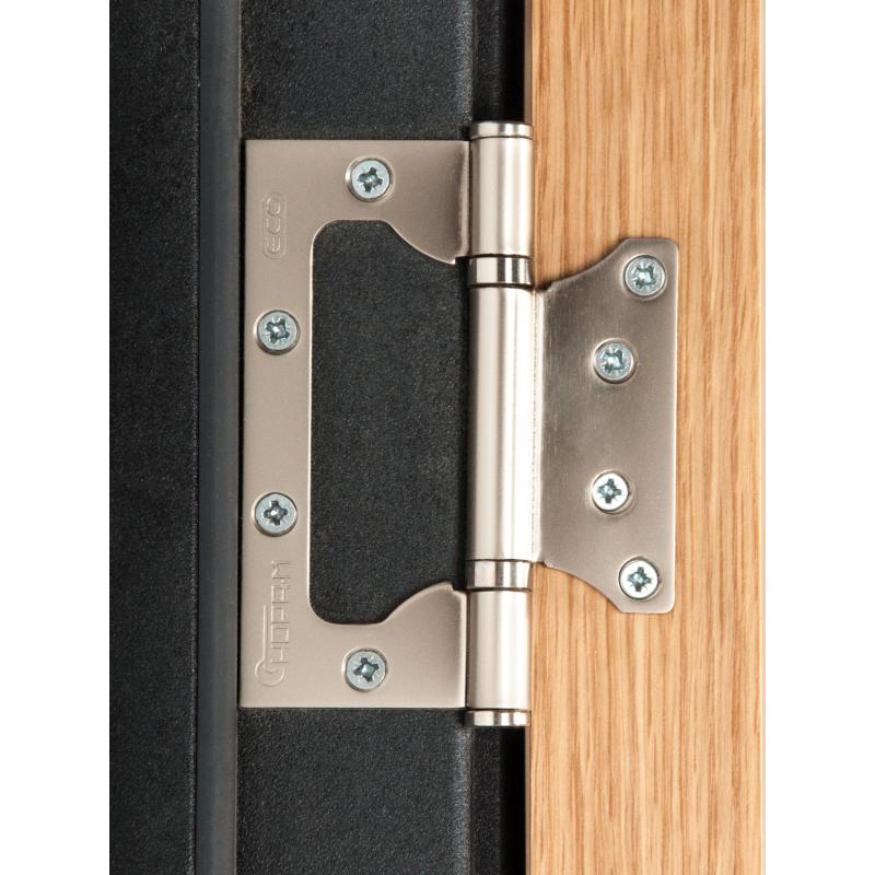 Дверь межкомнатная Loft глухая шпон натуральный цвет американский орех 90x200 см (с замком и петлями)