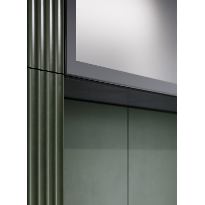 Фасад со стеклом Вельск 39.7x76.5 см Delinia ID цвет чёрный