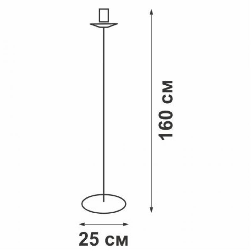 Основание для торшера Simple 1 лампа 3м² Е27 цвет коричневый