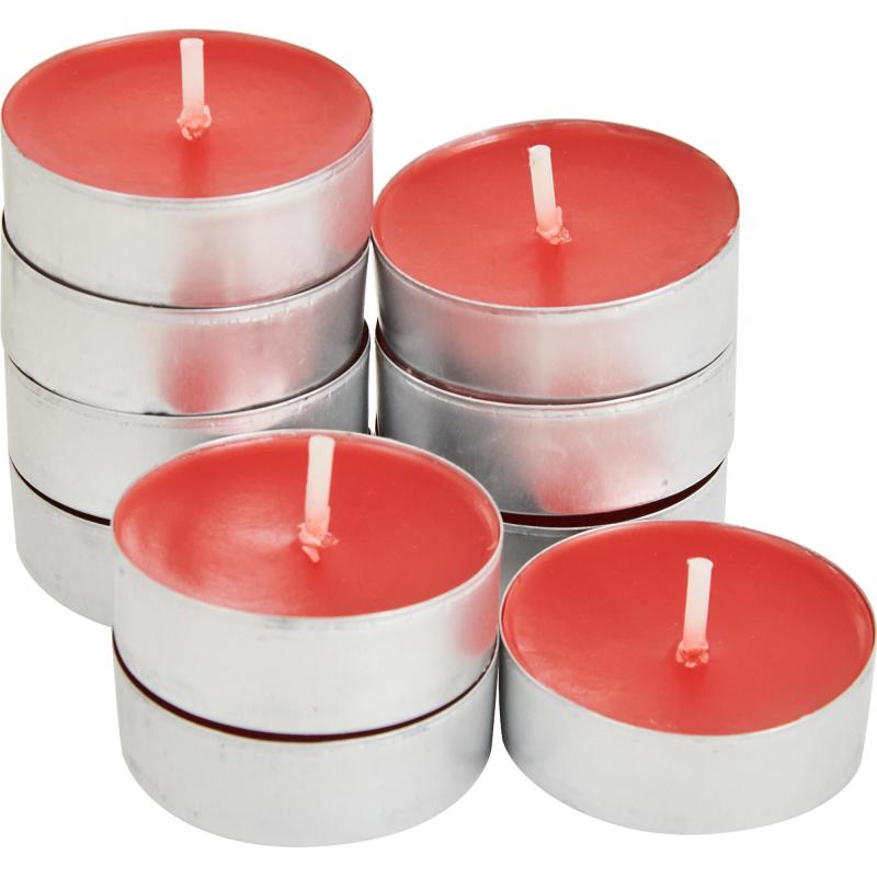 Набор свечей чайных ароматизированных клюква красный 10 шт