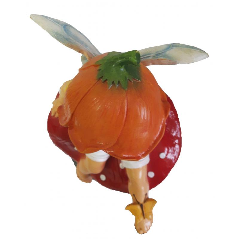 Фигура садовая «Мальчик на грибе с бабочкой» высота 49 см