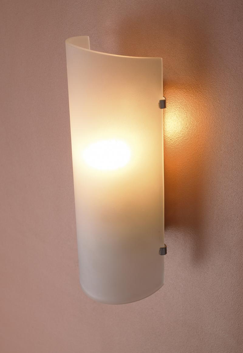 Светильник настенный Hanko 1xE27x60 Вт, стекло, цвет матовый/белый