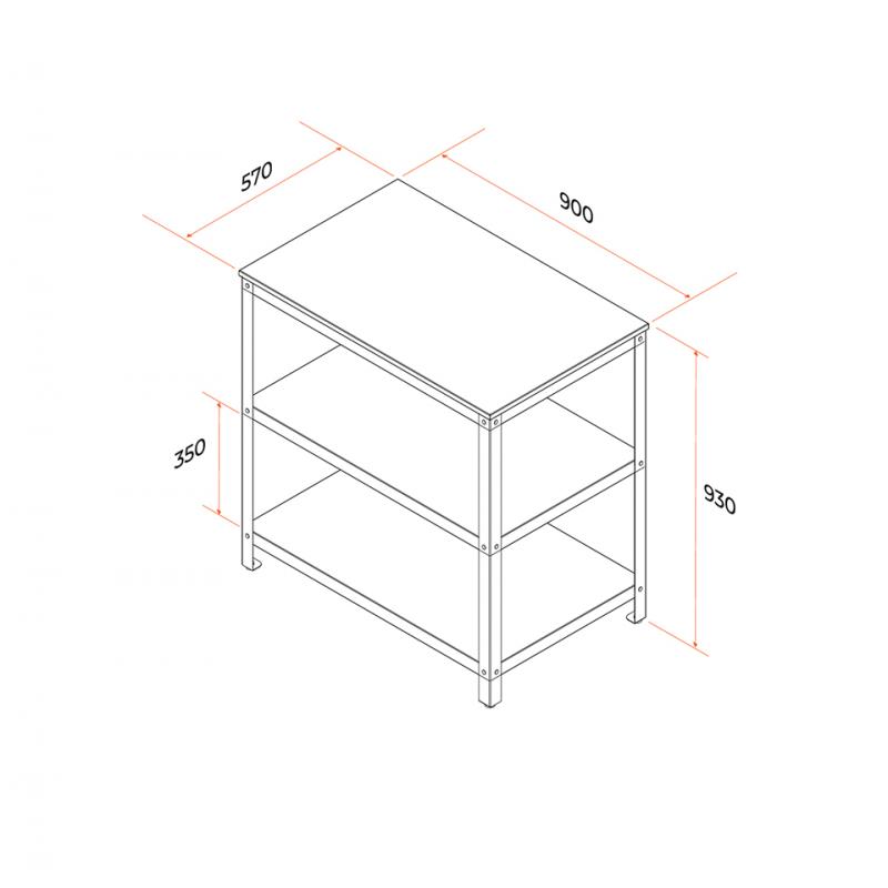 Стол уличный Gratar Patio P-01 90х57х93 см