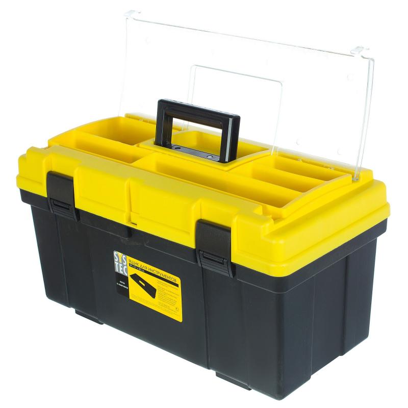 Ящик для инструмента Systec 300х310х590 мм, пластик, цвет чёрно-жёлтый