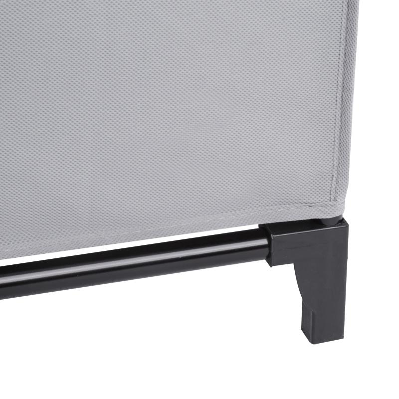 Шкаф-Тысқап киімге арналған Spaceo 75x160x45 см болат/тоқылмаған материал түсі ақшыл сұр