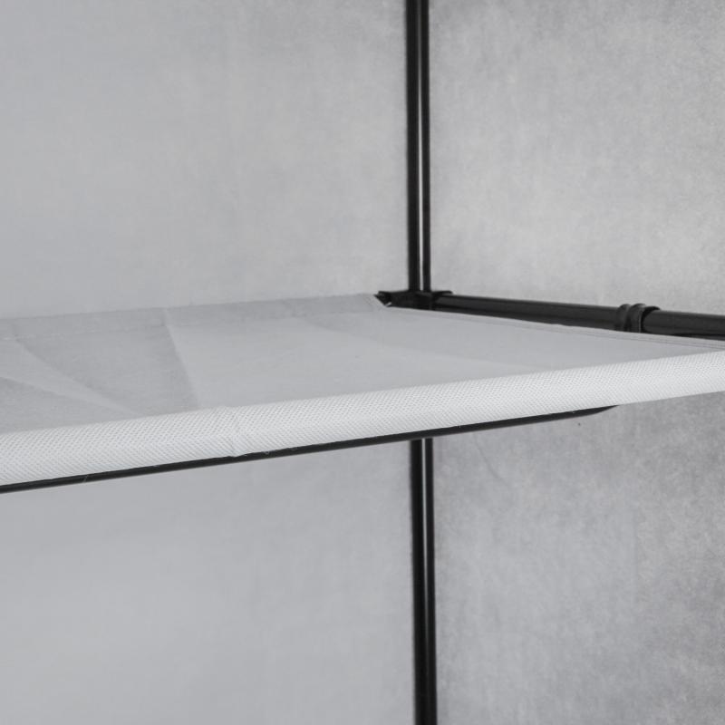 Шкаф-Тысқап киімге арналған Spaceo 75x160x45 см болат/тоқылмаған материал түсі ақшыл сұр