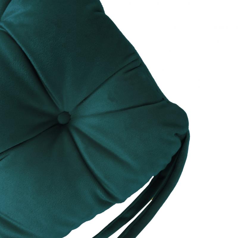 Подушка для стула Бархат 40x36x6 см цвет изумруд