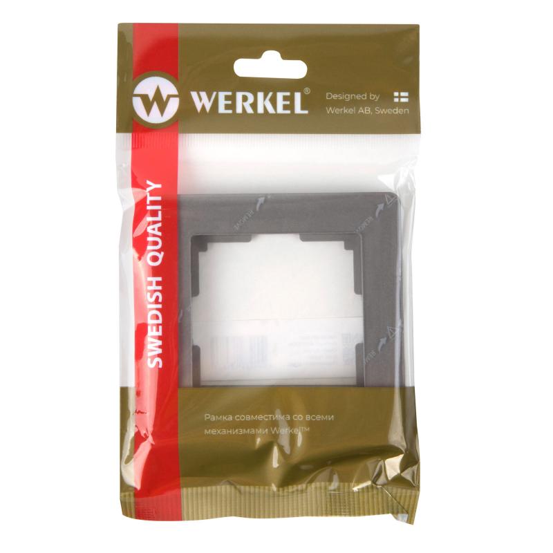 Рамка для розеток и выключателей Werkel W0012704 1 пост цвет графит