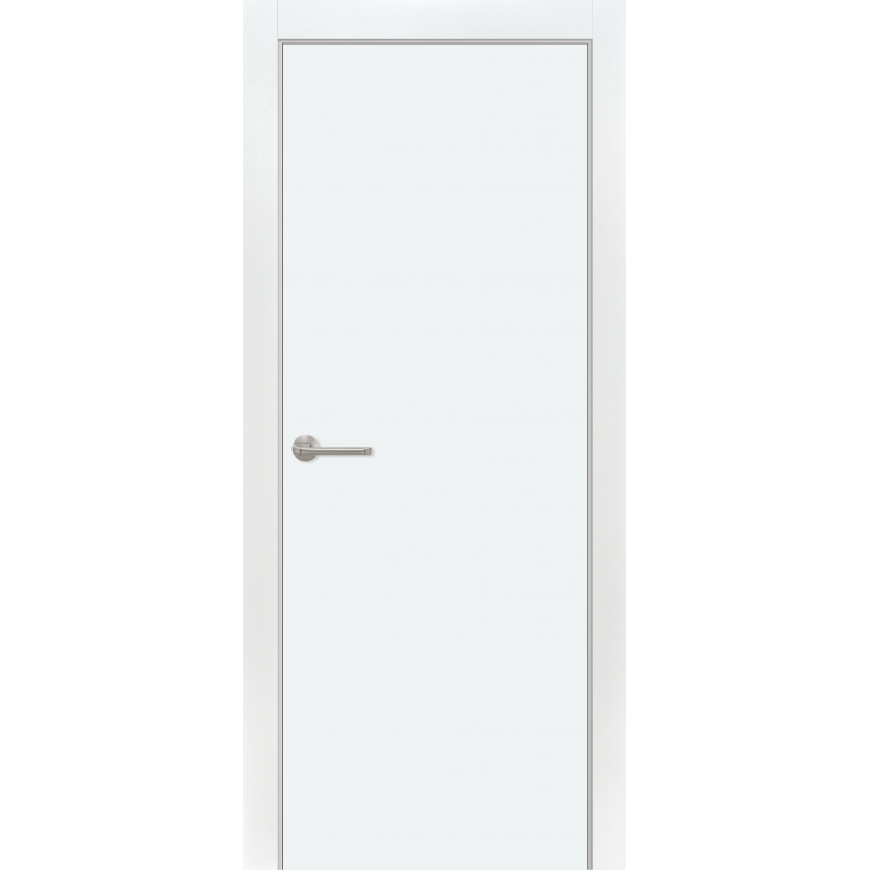 Дверь межкомнатная глухая без замка и петель в комплекте 80x200 см финиш-бумага цвет белый