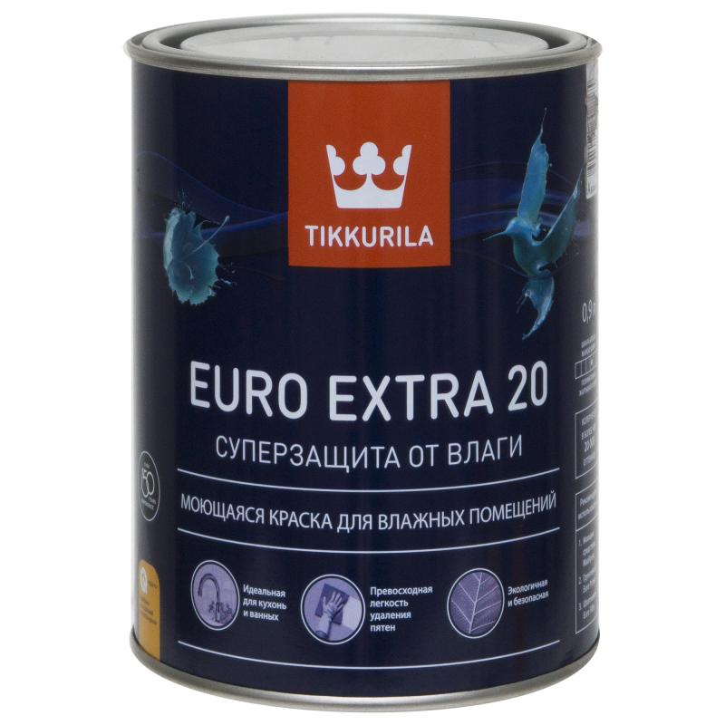 Бояу колерлеуге арналған сулы-дисперсионды Tikkurila Euro-20 мөлдір негіз С 0.9 л
