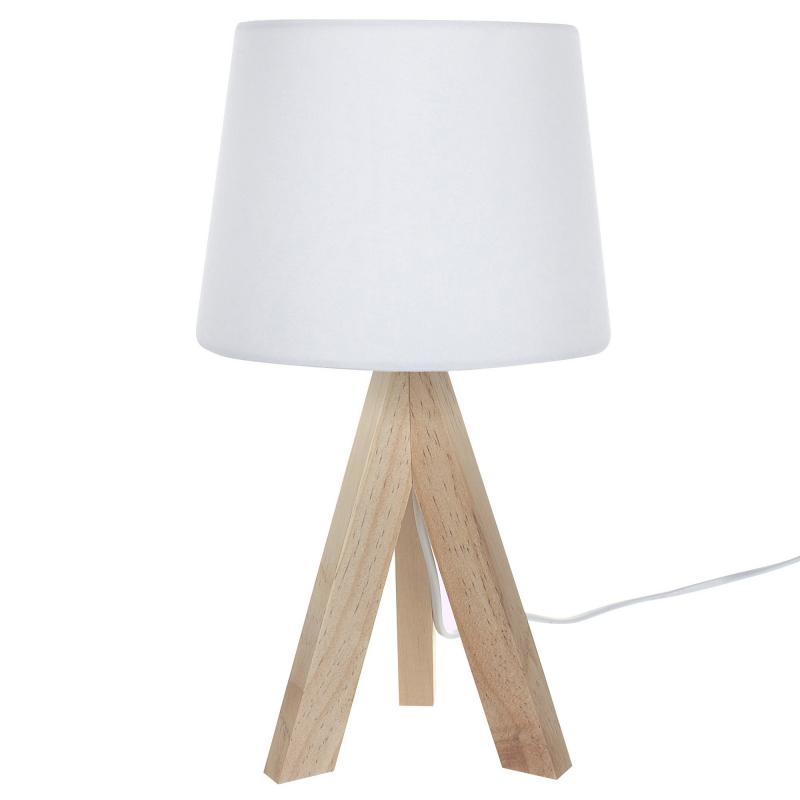 Настольная лампа Inspire Belle-Ile 1xE14x40 Вт, дерево/ткань, цвет белый