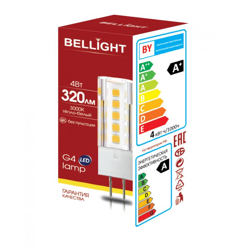 Шам жарықдиодты Bellight G4 220-240 В 4 Вт капсула күңгірт 320 лм жылы ақ жарық