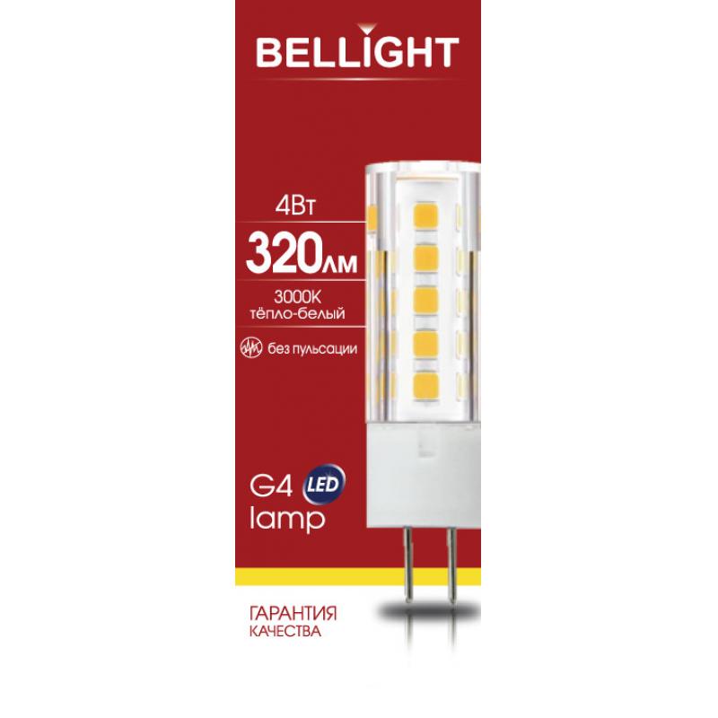 Лампа светодиодная Bellight G4 220-240 В 4 Вт капсула матовая 320 лм теплый белый свет