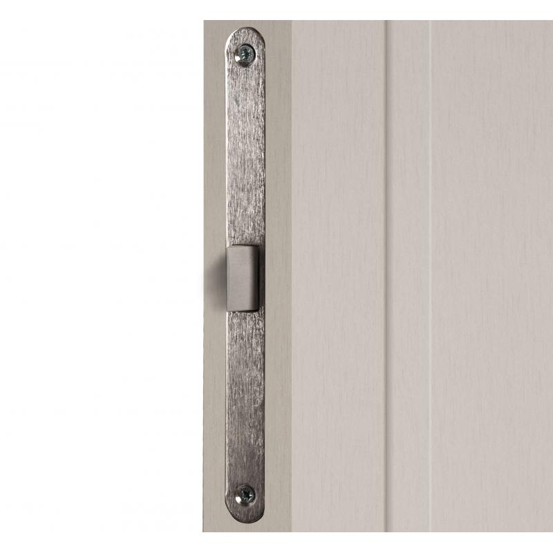 Дверь межкомнатная глухая с замком и петлями в комплекте Пьемонт 70x200 см HardFlex цвет платина светлая