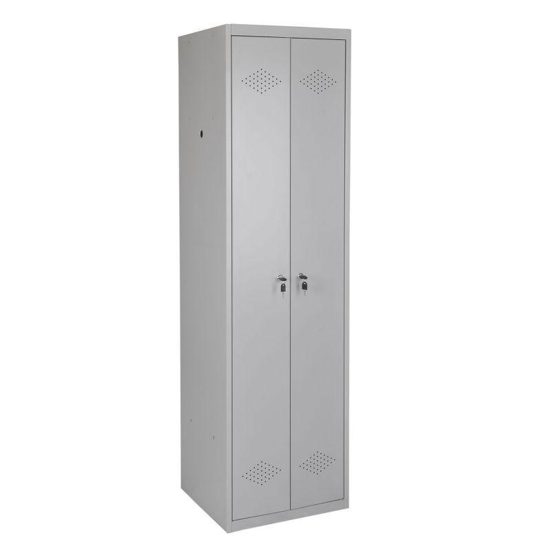 Шкаф мебельный 80x186x50 см ST металлический серый