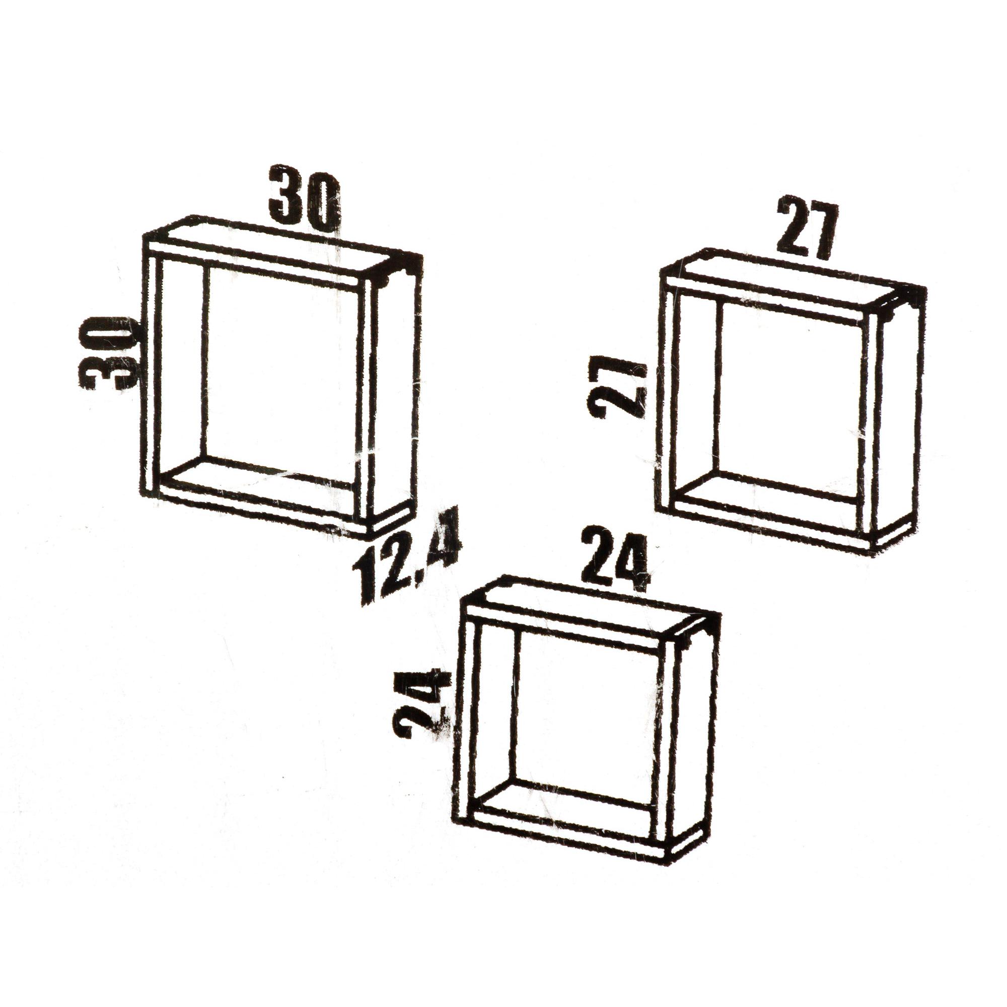 Набор мебельных полок «квадрат», 30x27x24 см, цвет дуб сонома, 3 шт.