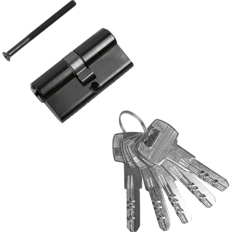 Цилиндр для замка с ключом 30x30 мм цвет черный