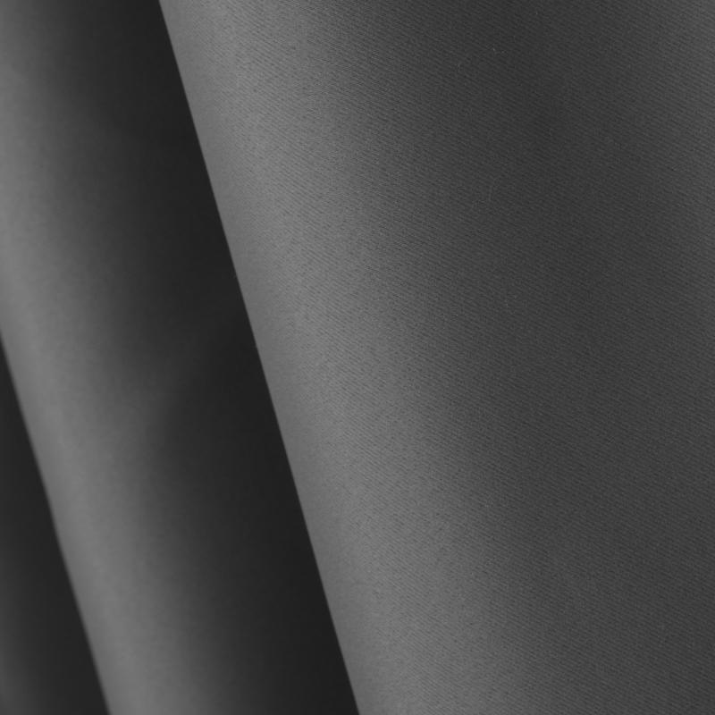 Штора на ленте со скрытыми петлями блэкаут Inspire Alycia 200x280 см цвет тёмно-серый Moon 1