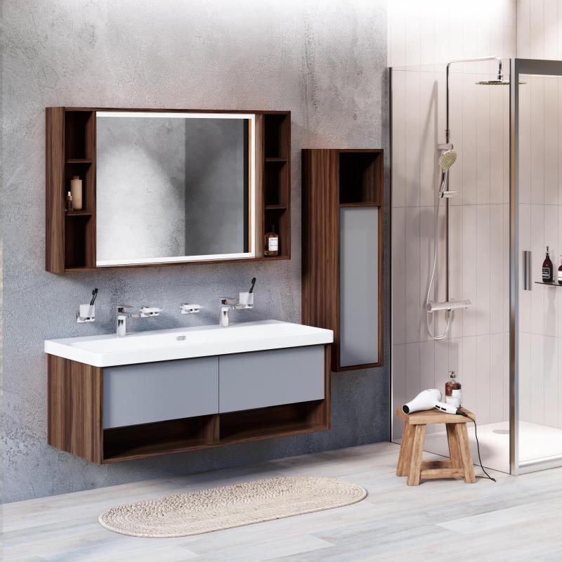 Шкаф для ванной AM.PM Stern M7LCHR0306GMH подвесной 163x30 см цвет коричневый