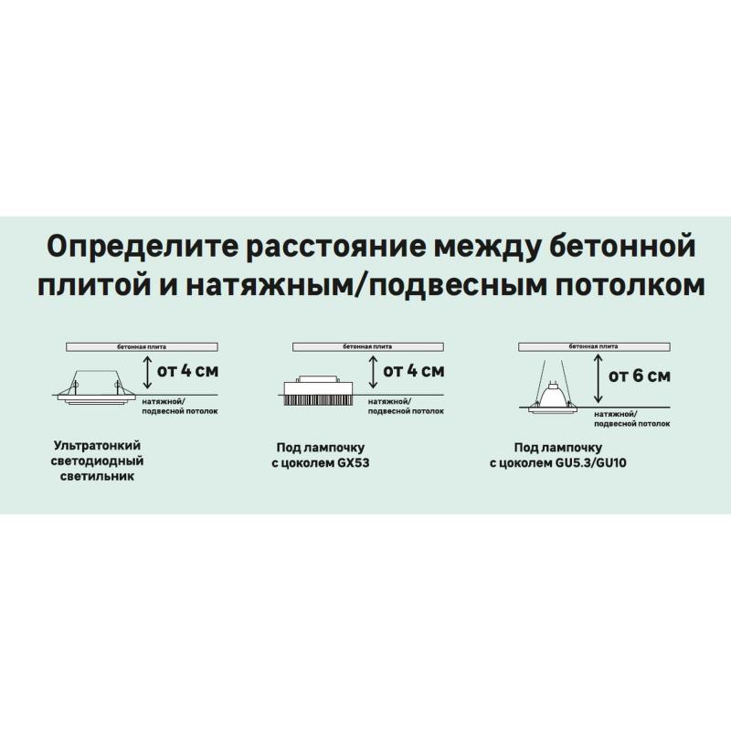 Жарықшам жарықдиодты кіріктірілетін 4000 KL 21A-5 4K қара кв