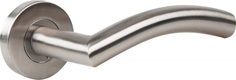 Дверные ручки Inspire Margaud нержавеющая сталь без запирания цвет серебро