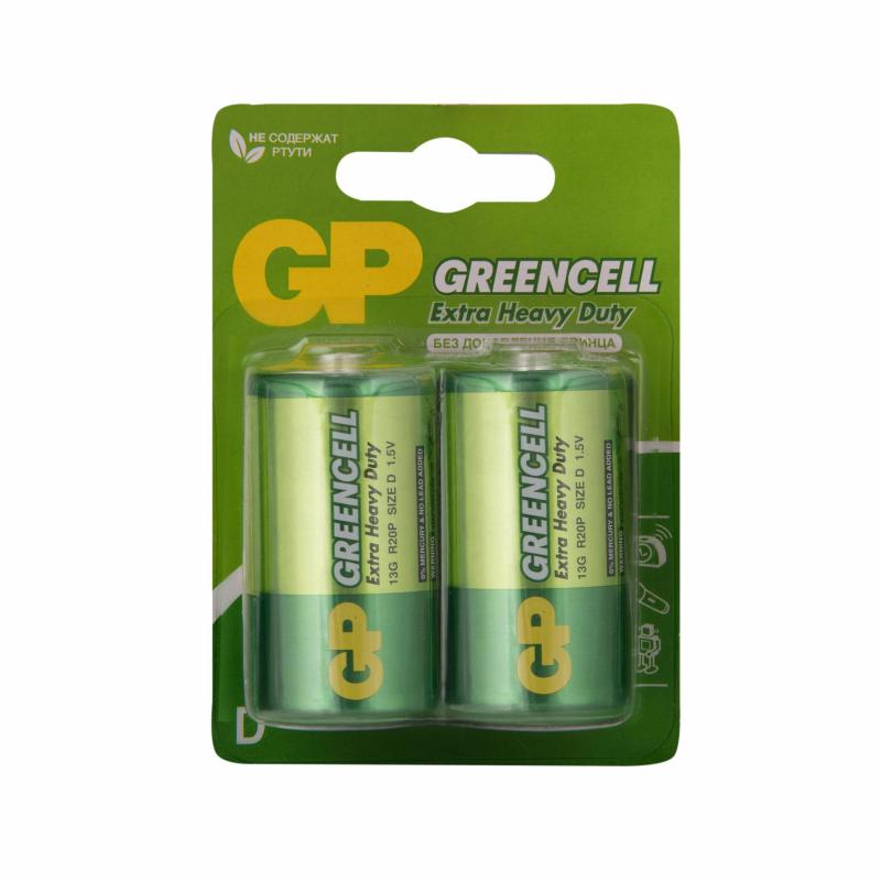 Батарейка солевая GP Greencell 13G-2UE2 D 2 шт.