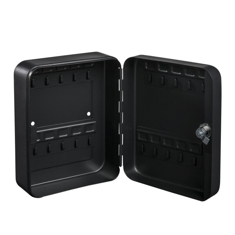 Шкаф для ключей сталь 10×16 см 20 ключей цвет черный