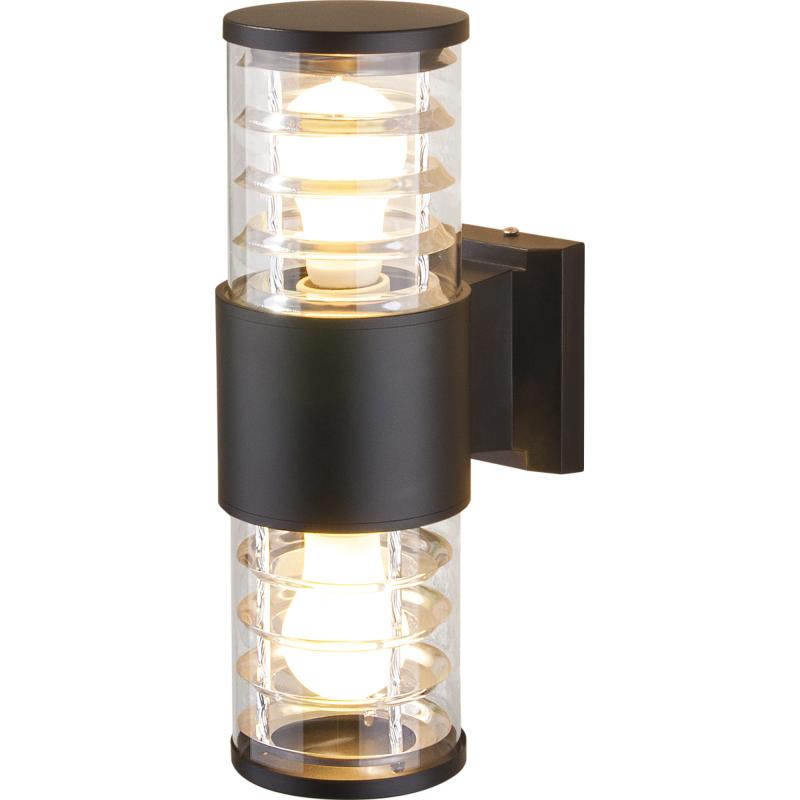Настенный светильник уличный Elektrostandard "Techno" 1407, 2xE27x60 Вт, цвет чёрный