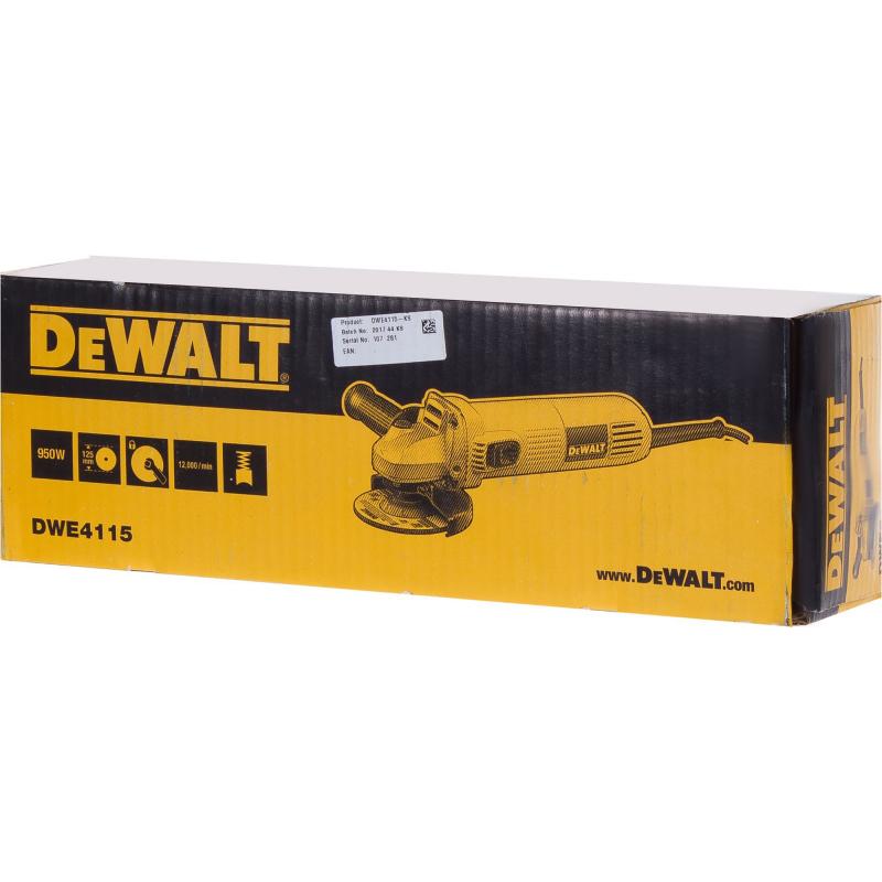 УШМ (болгарка) DeWalt DWE4115-KS, 950 Вт, 125 мм
