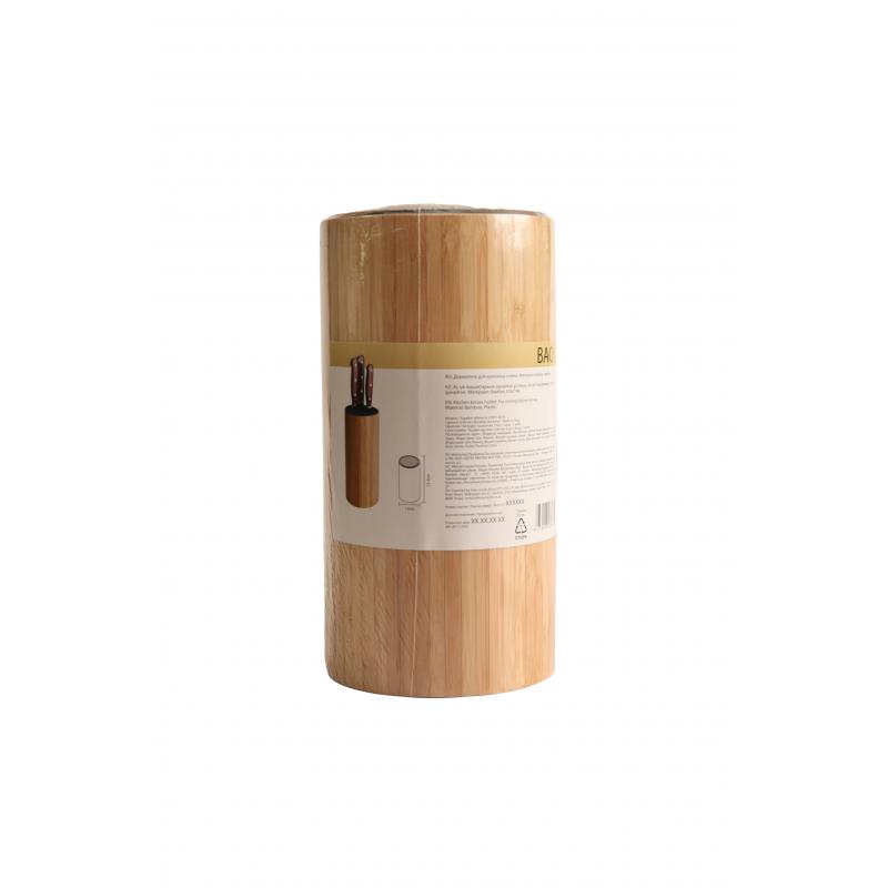Ұстағыш пышақтарға арналған 12x23.5 см бамбук түсі қоңыр-сарғыш