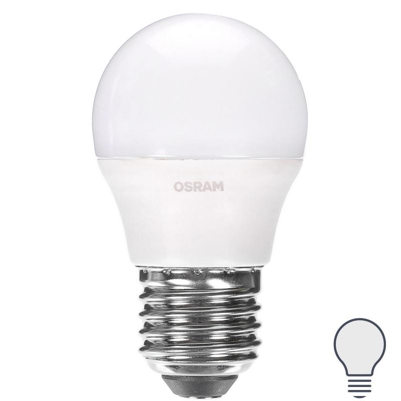 Лампа светодиодная Osram Шар E27 6.5 Вт 550 Лм свет холодный белый