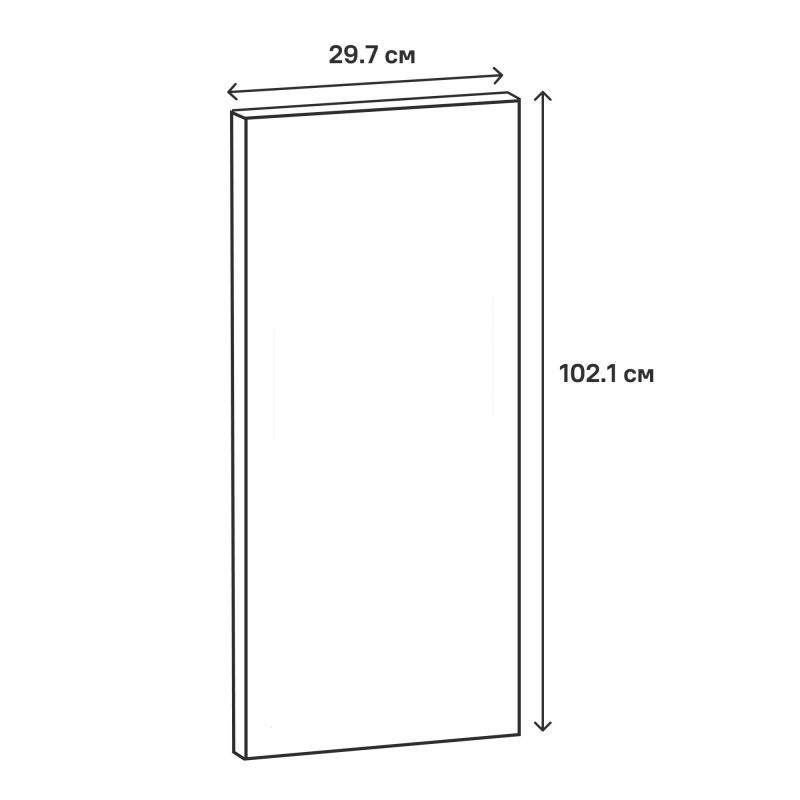 Дверь для шкафа Delinia ID Реш 29.7x102.1 см МДФ цвет белый