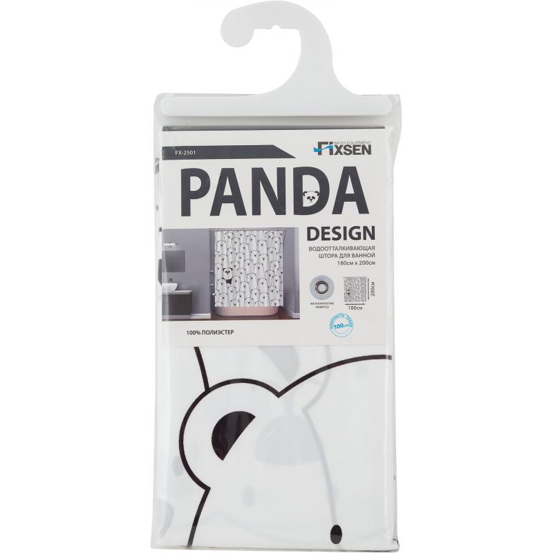 Штора для ванной Fixsen Panda 180x200 см полиэстер цвет белый
