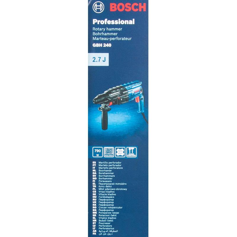 Перфоратор сетевой SDS-plus Bosch GBH 240, 0611272100, 790 Вт, 2.7 Дж