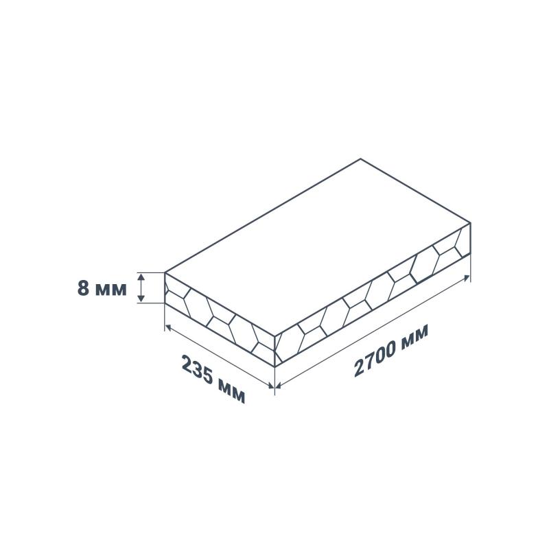 Комплект стеновых панелей ПВХ Белый кирпич 2700х375х8 мм 2.025 м² 2 шт