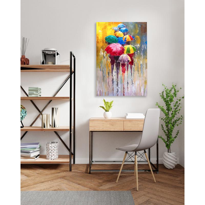 Картина на холсте Постер-лайн Зонты (мазки) 40x60 см