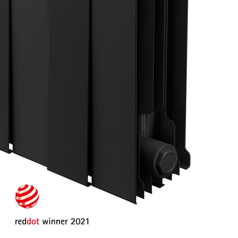 Радиатор Royal Thermo Pianoforte 500/100 биметалл 4 секции боковое подключение цвет черный